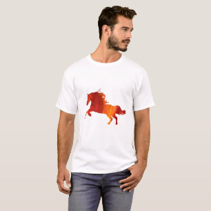 Camiseta básica para caballos de fuego