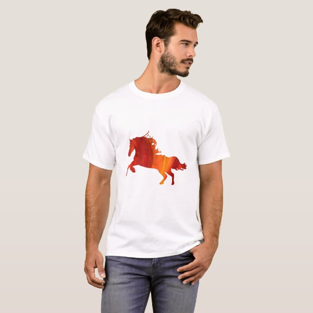 Camiseta básica para caballos de fuego (Anverso completo)