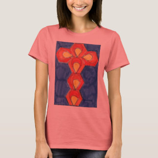 Camiseta básica para damas Cross Motif