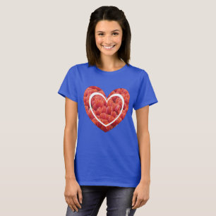Camiseta básica para el corazón de los tulipanes r