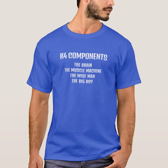Camiseta básica para hombre | Componentes K4 (Anverso)