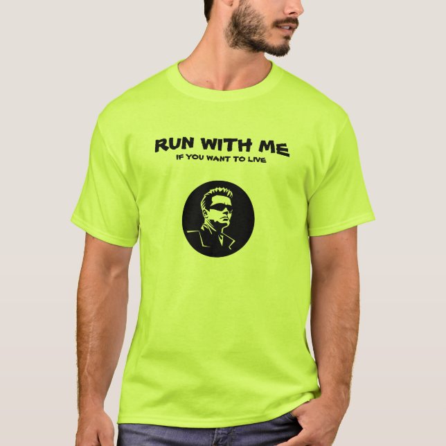 Camiseta básica para hombre | Correr conmigo (Anverso)