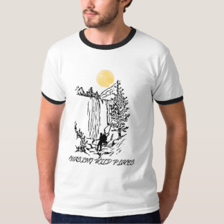 Camiseta básica para hombre de aventura de cascada