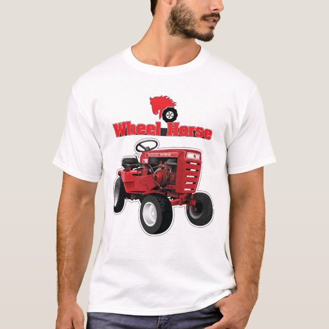 Camiseta básica para hombre del arte del tractor (Anverso)