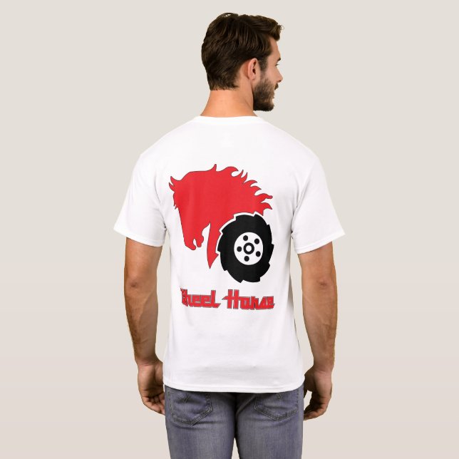 Camiseta básica para hombre del arte del tractor (Reverso completo)