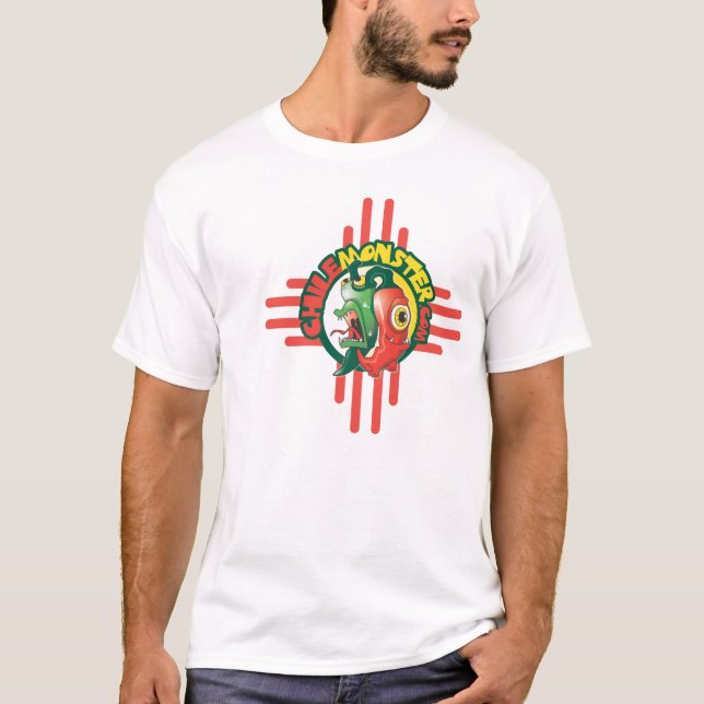 Camiseta básica para hombre del monstruo de Chile (Anverso)