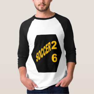 Camiseta básica para hombre manga raglán 3/4 SOCCE
