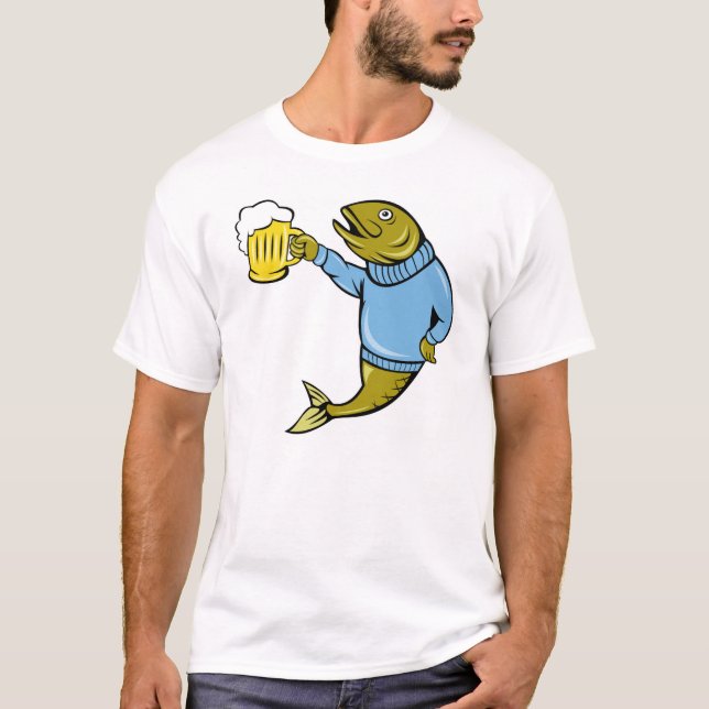 Camiseta básica para hombre/Pez (Anverso)