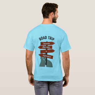 Camiseta básica para hombre Streetwear Road Trip