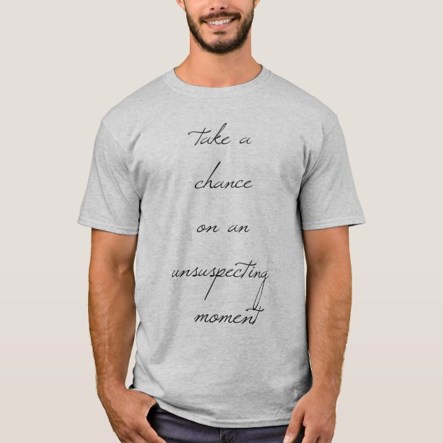 Camiseta básica para hombre Take A Chance (Anverso)