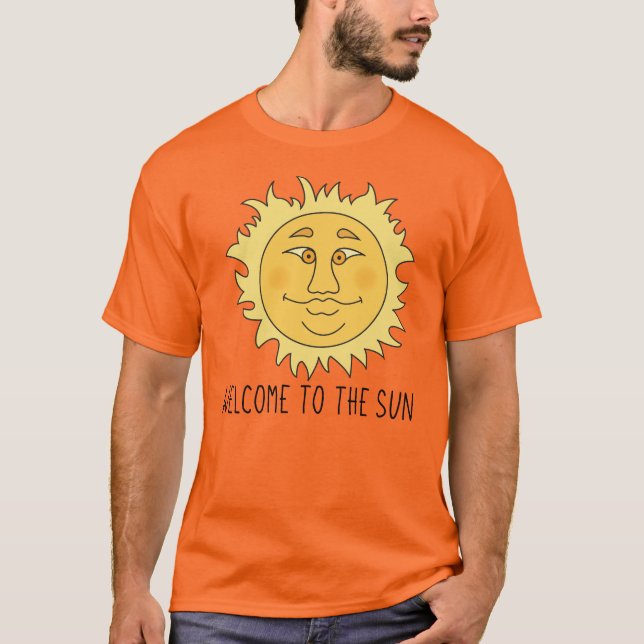 Camiseta básica para hombre Welcome Sun (Anverso)