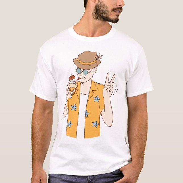 Camiseta básica para hombres (Anverso)