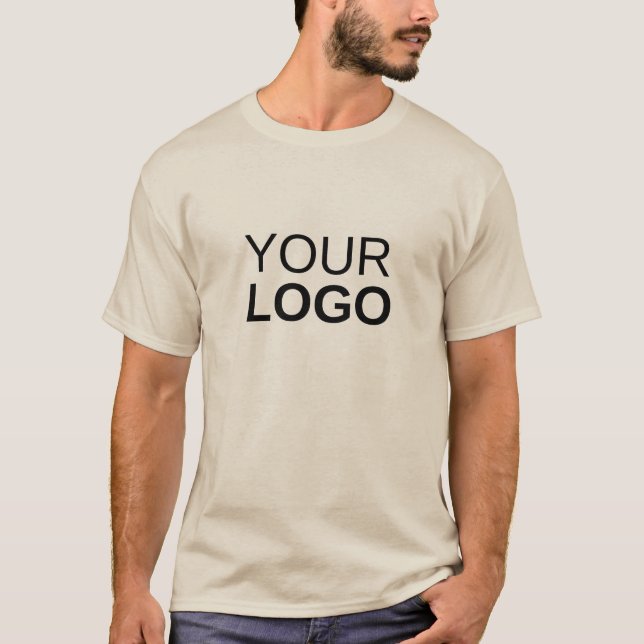 Camiseta básica para hombres - arena (Anverso)