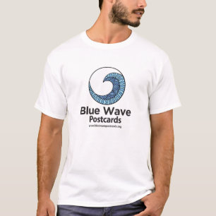 Camiseta básica para hombres de Blue Wave Postcard