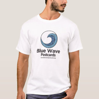 Camiseta básica para hombres de Blue Wave Postcard