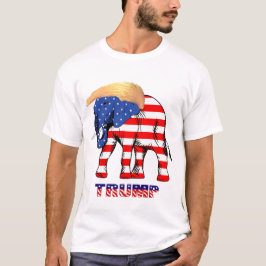 Camiseta básica para hombres de elefante de pelo m