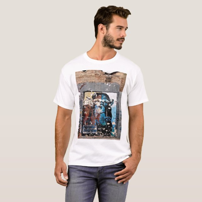 Camiseta básica para hombres de monos, blanca (Anverso completo)