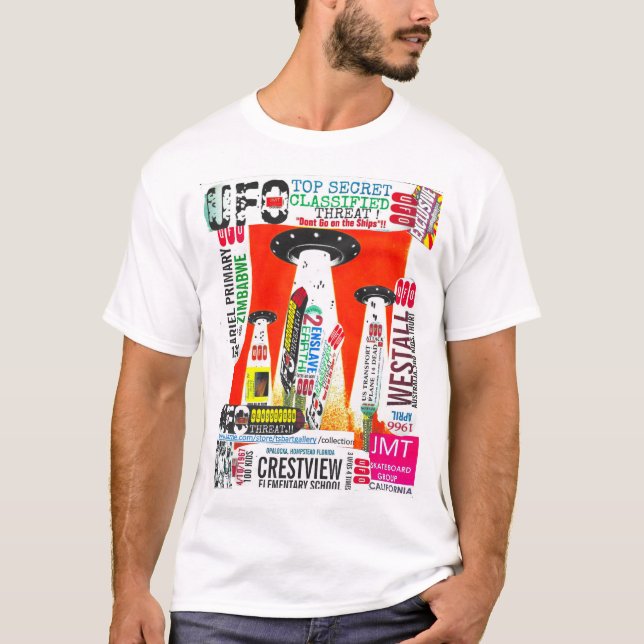 Camiseta básica para hombres de UFO JMT (Anverso)