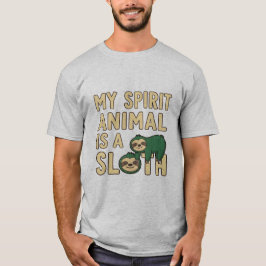 Camiseta básica para hombres Funny Sloth Spirit An