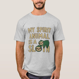 Camiseta básica para hombres Funny Sloth Spirit An