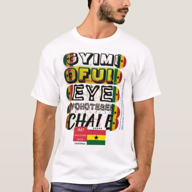 Camiseta básica para hombres JMT GHANA / OVNI (Anverso)