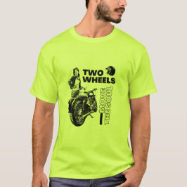 Camiseta básica para hombres verdes de seguridad