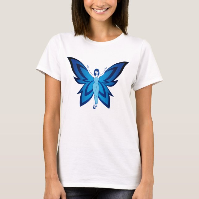 Camiseta básica para mujer Blue Faery (Anverso)