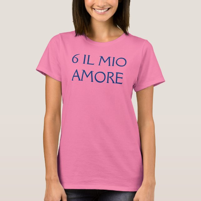 camiseta básica para mujer custom 6 il mio amore (Anverso)