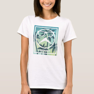 Camiseta básica para mujer en modo vacaciones