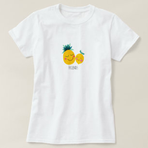 Camiseta básica para mujeres con amigos de piña y 