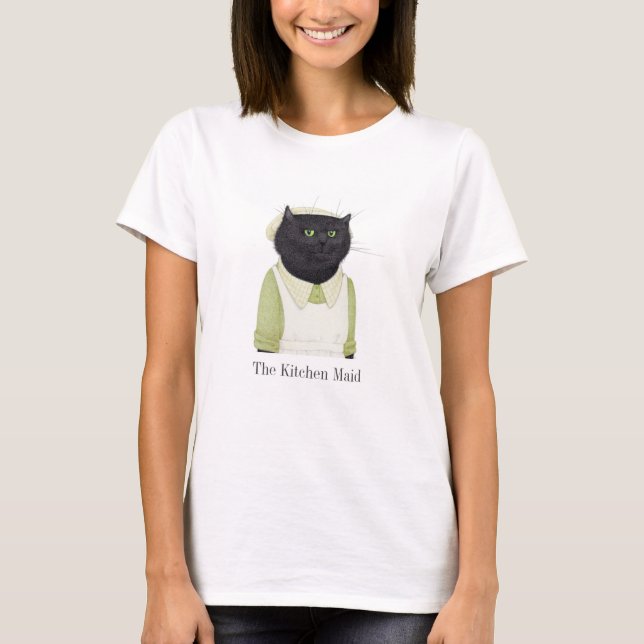 Camiseta básica para mujeres con KITCHEN MAID CAT (Anverso)
