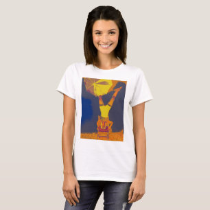 Camiseta básica para mujeres de arte en los titula