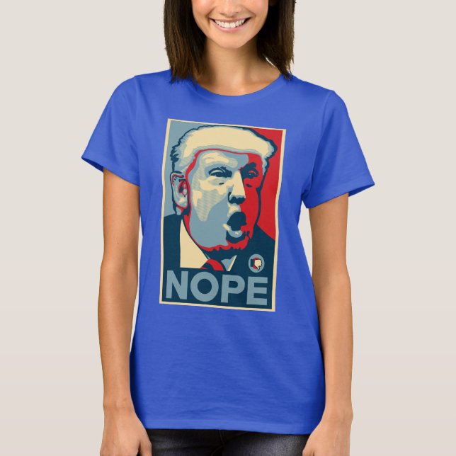 Camiseta básica para mujeres - NOPE - azul cielo (Anverso)