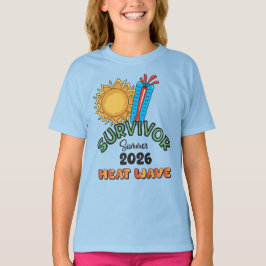 Camiseta básica para niñas de la Ola de Calor del 