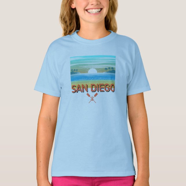 Camiseta básica para niñas de San Diego (Anverso)
