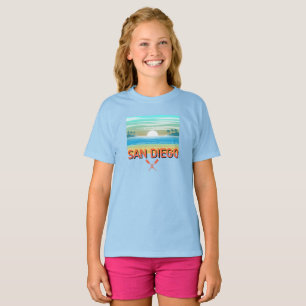 Camiseta básica para niñas de San Diego Design