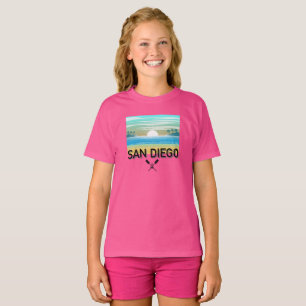 Camiseta básica para niñas de San Diego Design