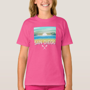 Camiseta básica para niñas de San Diego Design