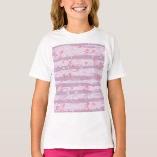 Camiseta básica para niñas – Jardín de mariposas