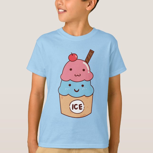 Camiseta básica para niños (Anverso)