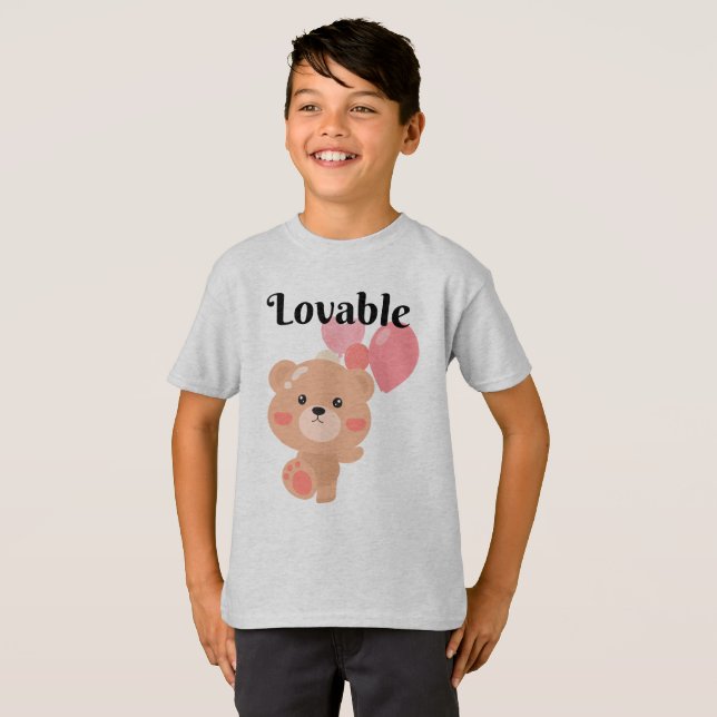 Camiseta básica para niños adorables (Anverso completo)