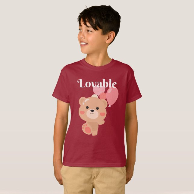 Camiseta básica para niños adorables (Anverso completo)