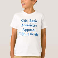 Camiseta básica para niños, blanco
