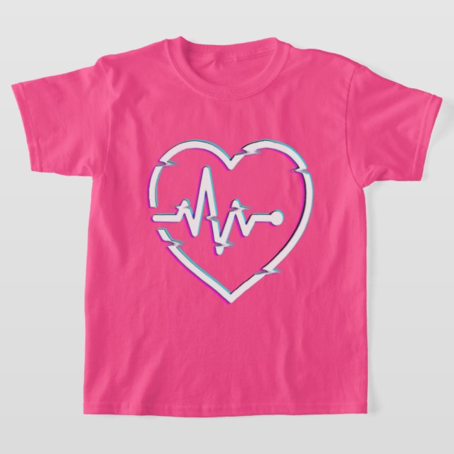 Camiseta básica para niños con control de corazón (Distribución)