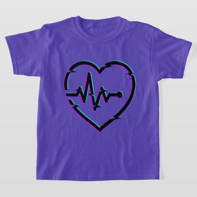 Camiseta básica para niños con control de corazón (Distribución)