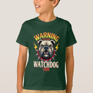 Camiseta básica para niños con el Bulldog de adver