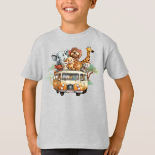 Camiseta básica para niños de animales