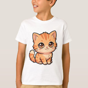Camiseta básica para niños de gatito atigrado nara