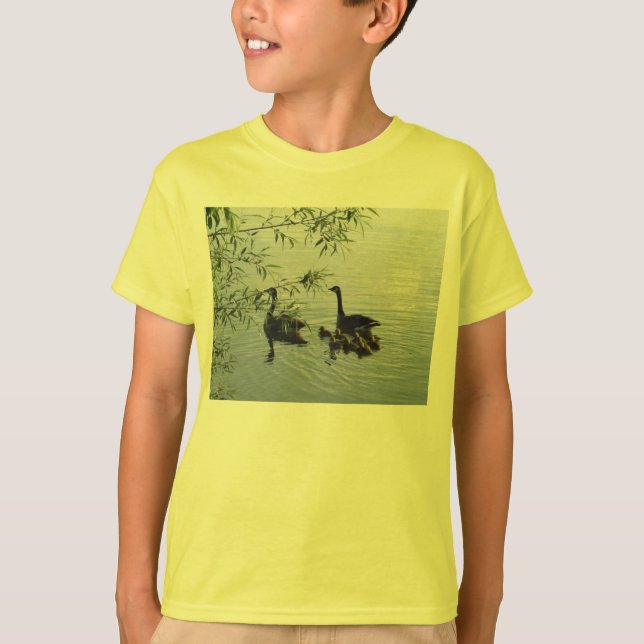 Camiseta básica para niños de Geese salvajes (Anverso)