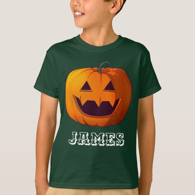 Camiseta básica para niños de Halloween (Anverso)